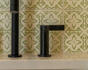 Green tile bath
